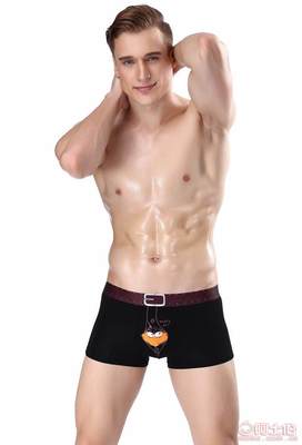 【杰思誠2017小鳥款男士內褲平角褲印花腰帶莫代爾純棉個性內褲男廠家批發NK11】義烏市華兔服飾廠 - 產品庫