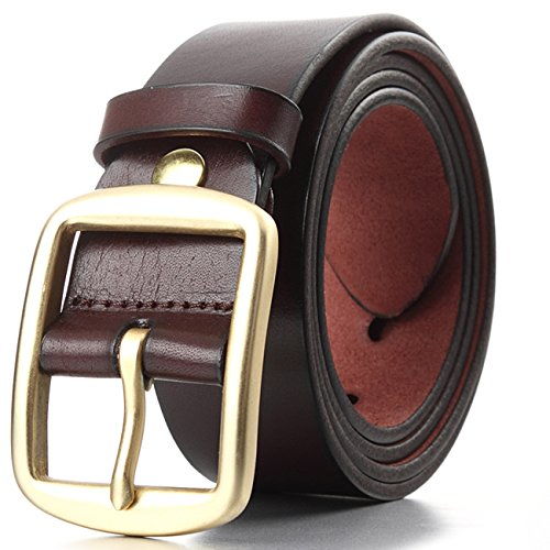 allfond 歐凡迪 男士韓版針扣腰帶 商務休閑皮帶牛皮真皮皮帶 pzd4011