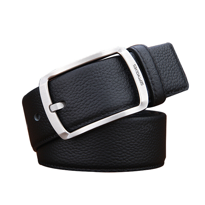 品味與實用兼具 七匹狼男士頭層牛皮針扣休閑皮帶